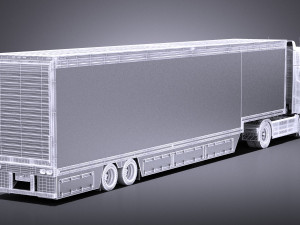 Volvo FH16 Globtrotter Trailer 2013 vray Model 3D