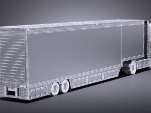 Volvo FH16 Globtrotter Trailer 2013 vray Model 3D