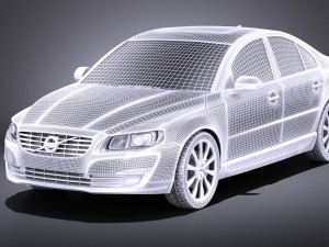 Volvo S80 2014 vray Model 3D