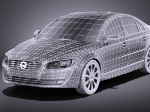 Volvo S80 2014 vray Model 3D