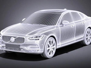 Volvo S90 2017 vray 3D Model