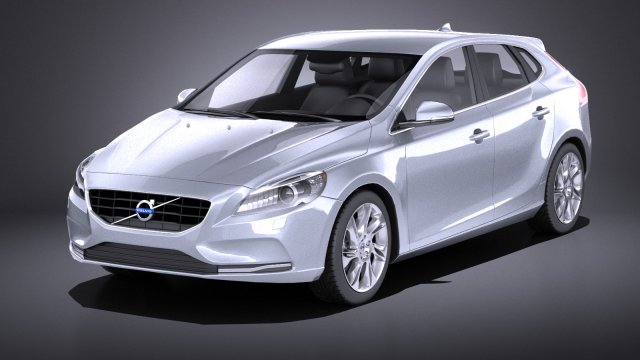 Volvo V40 2013 vray Model 3D .c4d .max .obj .3ds .fbx .stl .blend