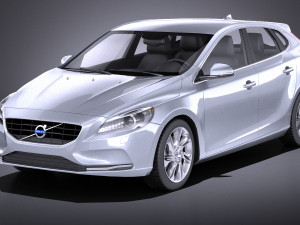 Volvo V40 2013 vray 3D Model