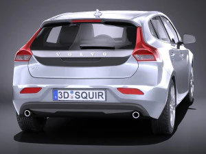 Volvo V40 2013 vray 3D Model