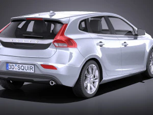 Volvo V40 2013 vray 3D Model