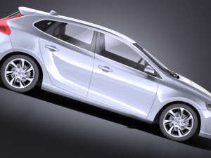 Volvo V40 2013 vray Model 3D