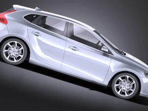Volvo V40 2013 vray 3D Model