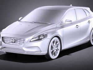 Volvo V40 2013 vray Model 3D