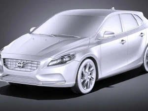 Volvo V40 2013 vray 3D Model
