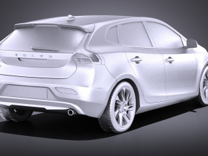 Volvo V40 2013 vray Model 3D