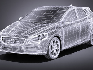 Volvo V40 2013 vray Model 3D