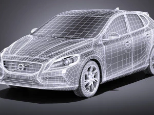 Volvo V40 2013 vray 3D Model