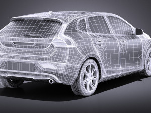 Volvo V40 2013 vray Model 3D