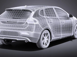 Volvo V40 2013 vray 3D Model