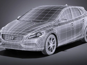 Volvo V40 2013 vray 3D Model