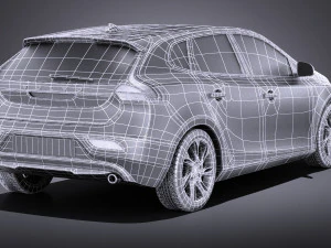 Volvo V40 2013 vray 3D Model