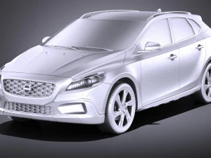 Volvo V40 Cross Country 2013 vray 3D Model