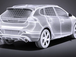 Volvo V40 Cross Country 2013 vray 3D Model