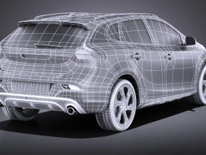 Volvo V40 Cross Country 2013 vray 3D Model