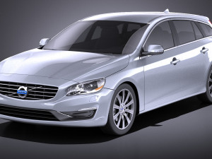 Volvo V60 2014 vray 3D Model