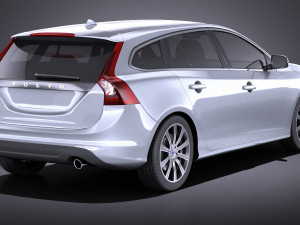 Volvo V60 2014 vray Modello 3D
