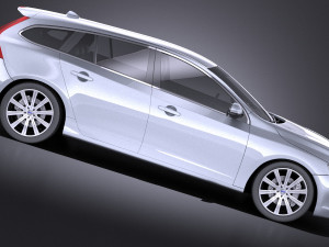 Volvo V60 2014 vray Modello 3D