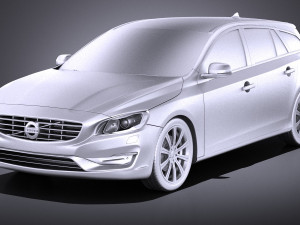 Volvo V60 2014 vray Modello 3D
