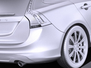 Volvo V60 2014 vray Modello 3D