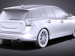 Volvo V60 2014 vray Modello 3D