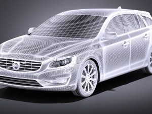 Volvo V60 2014 vray Modello 3D