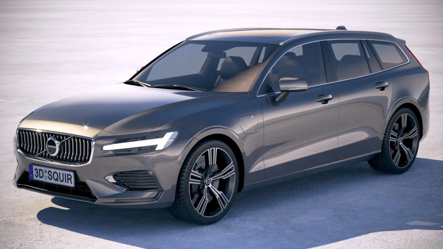 Volvo V60 2019 3D Model .c4d .max .obj .3ds .fbx .stl .blend 
