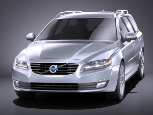 Volvo V70 2014 vray 3D Model