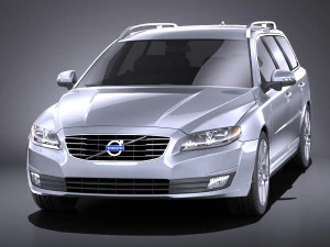 Volvo V70 2014 vray 3D Model