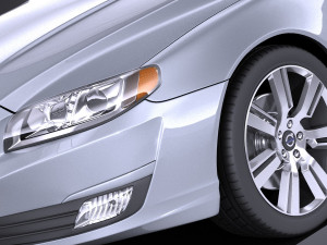 Volvo V70 2014 vray 3D Model