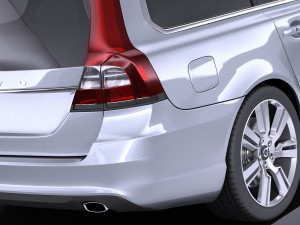 Volvo V70 2014 vray 3D Model