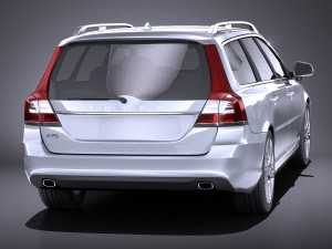 Volvo V70 2014 vray 3D Model