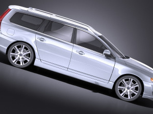 Volvo V70 2014 vray 3D Model