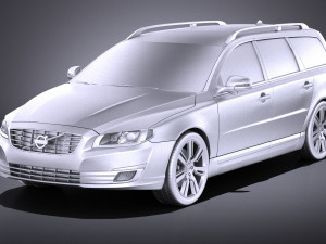 Volvo V70 2014 vray 3D Model