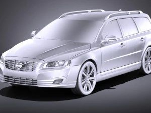 Volvo V70 2014 vray 3D Model