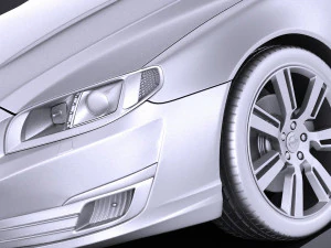 Volvo V70 2014 vray 3D Model
