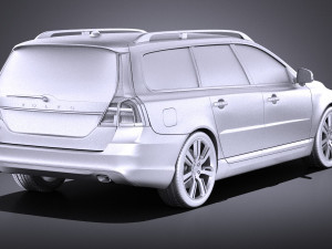 Volvo V70 2014 vray 3D Model