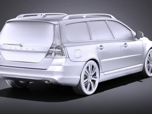 Volvo V70 2014 vray 3D Model