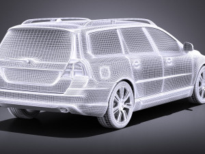 Volvo V70 2014 vray 3D Model