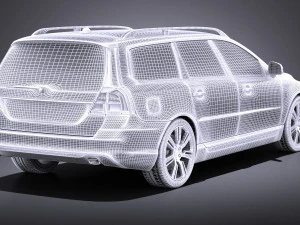 Volvo V70 2014 vray 3D Model