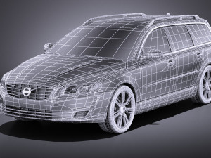 Volvo V70 2014 vray 3D Model