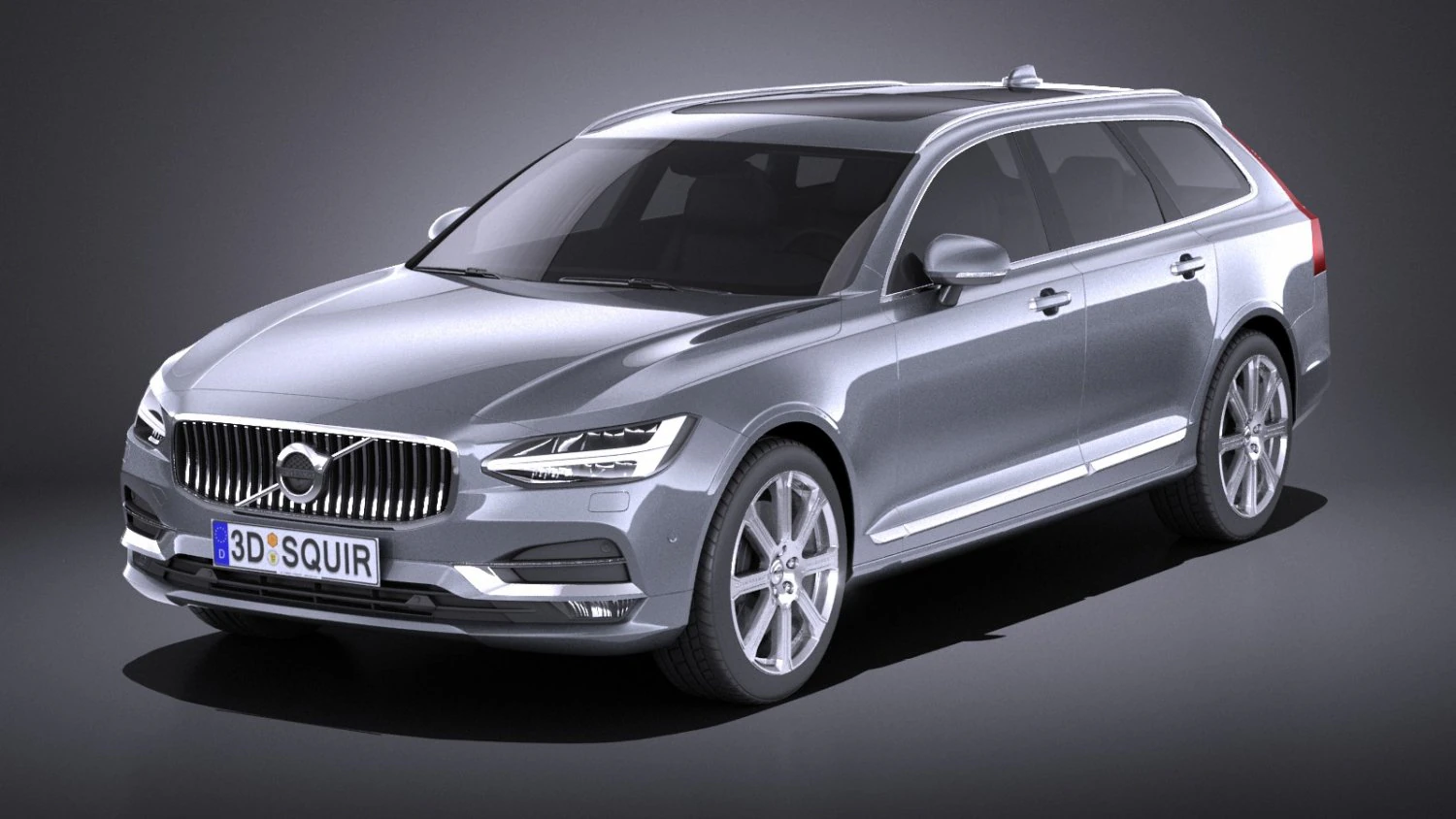 Volvo V90 Estate 2017 vray 3D Model .c4d .max .obj .3ds .fbx .stl .blend 