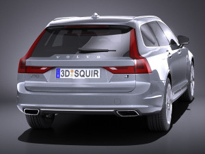 Volvo V90 Estate 2017 vray 3D Model