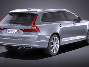 Volvo V90 Estate 2017 vray 3D Model