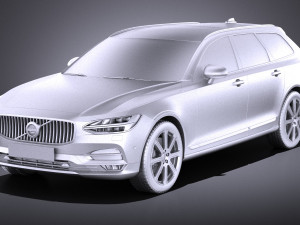 Volvo V90 Estate 2017 vray 3D Model