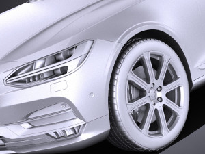 Volvo V90 Estate 2017 vray 3D Model